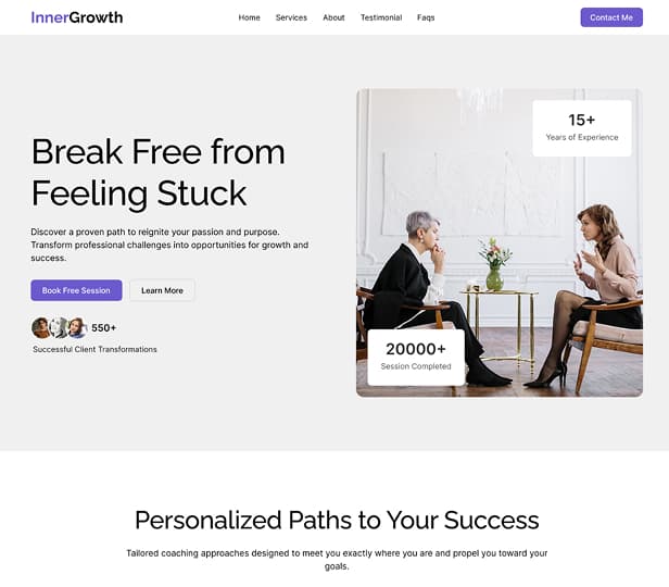 Personal Coach Landing Page